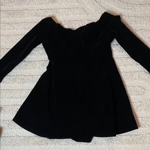 Elegant Black Velvet Dress